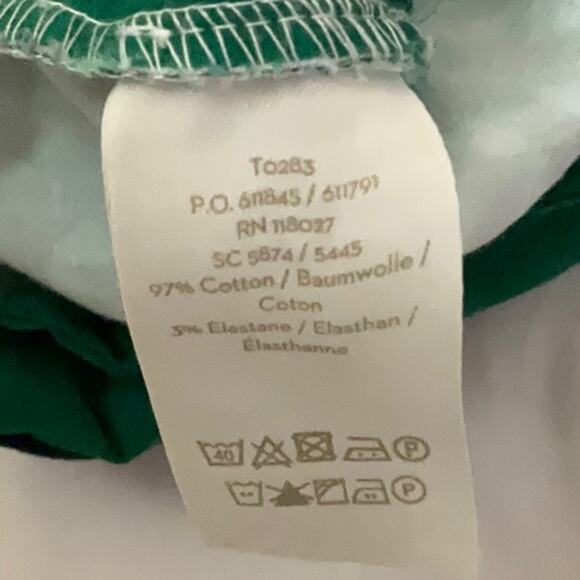 Boden Kensington Cotton Cuffed Ankle Trouser Pants 2R Navy Blue/Green Spring - Picture 10 of 12